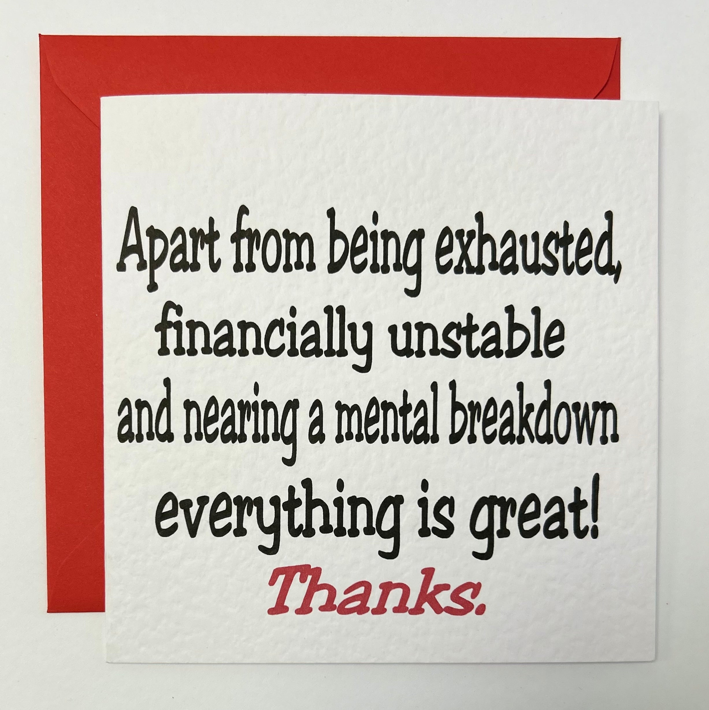 Everything is great! thanks