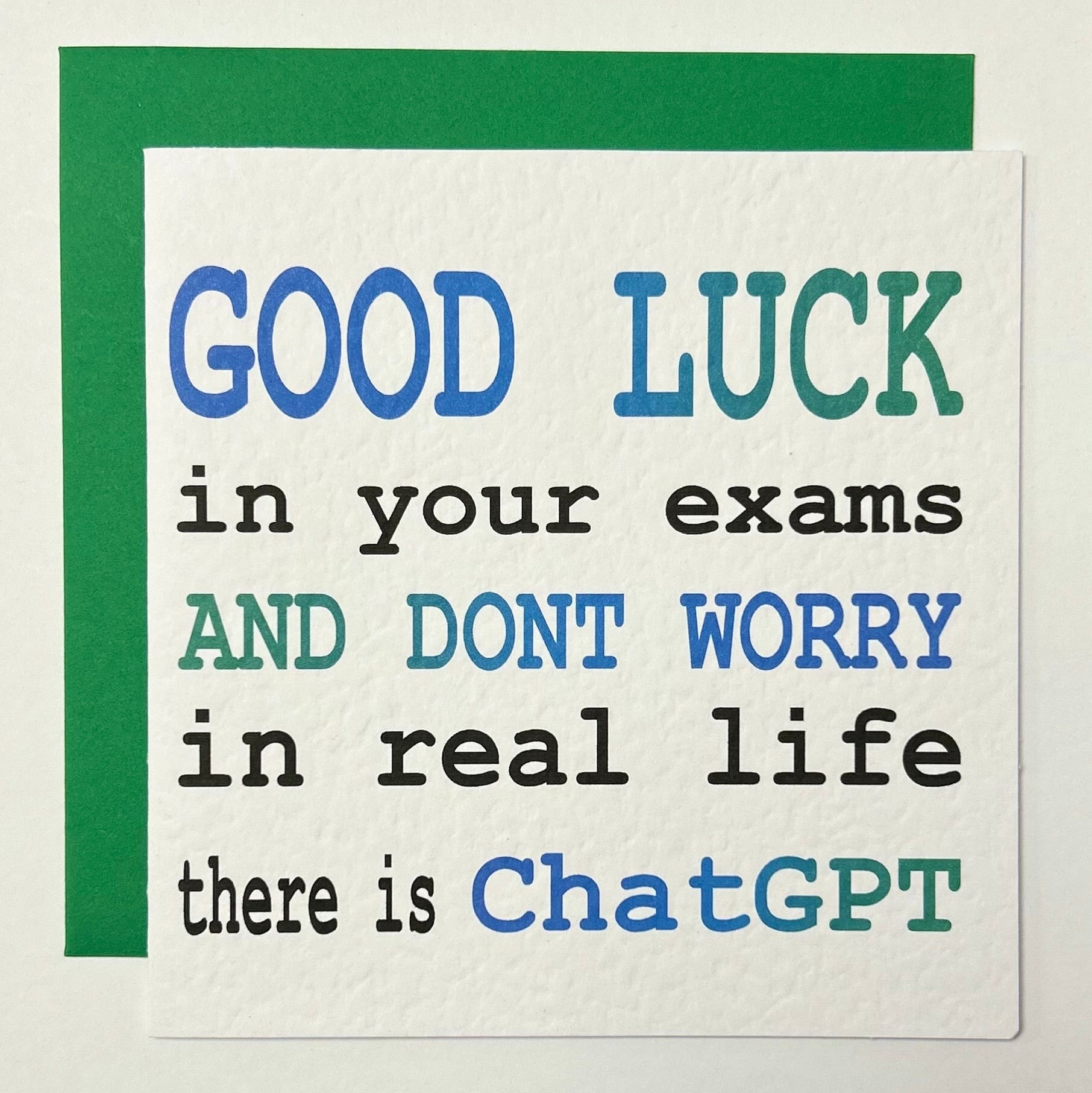 Good luck in your exams (ChatGPT)