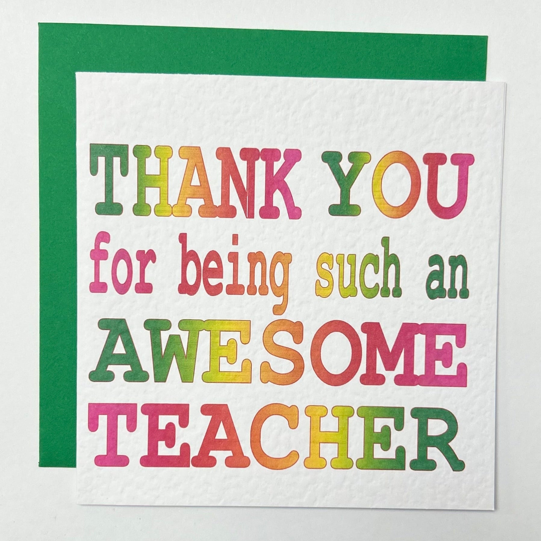 Thank you for being such an awesome teacher