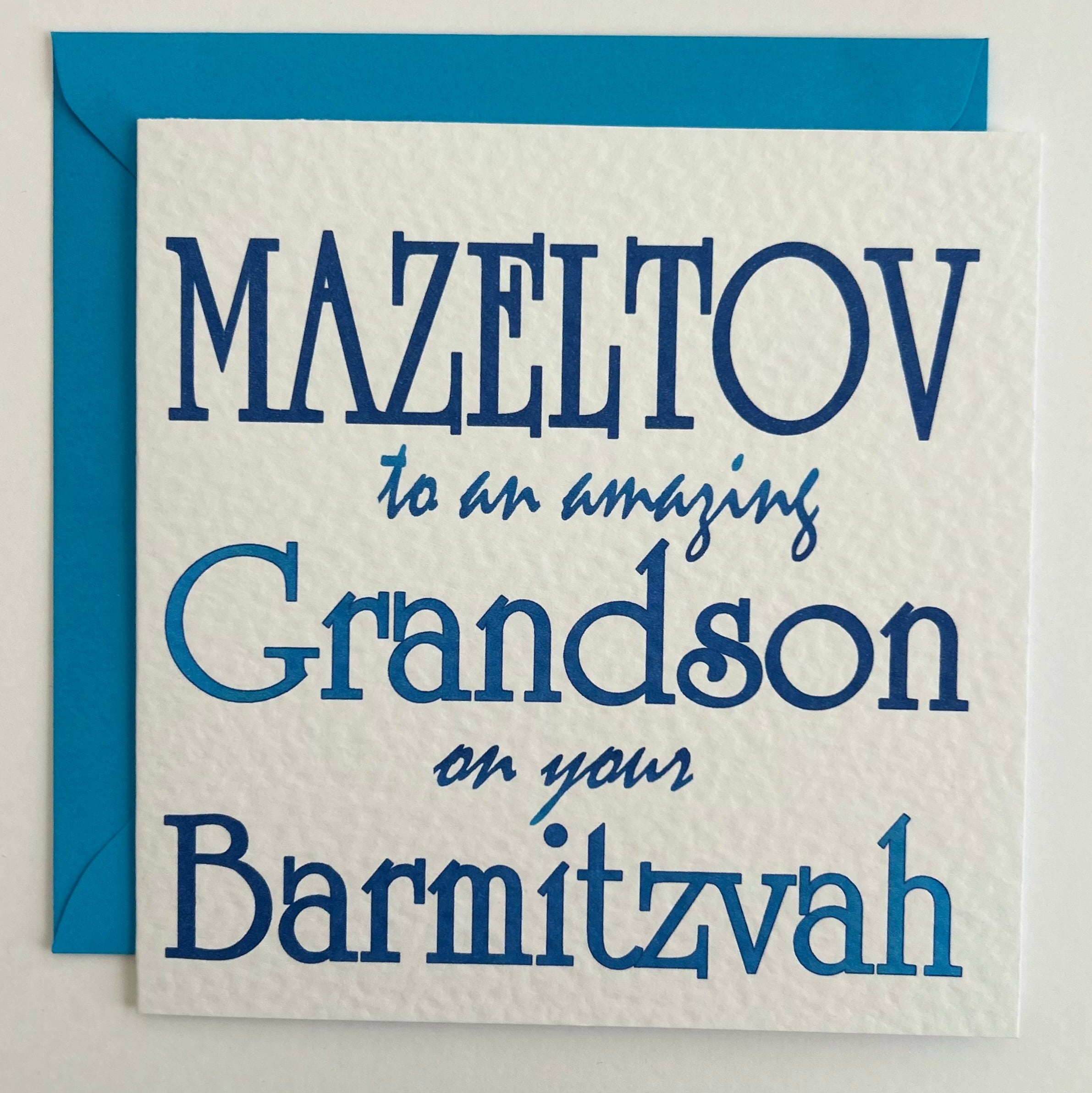 Mazeltov to an amazing Grandson on your BarMitzvah