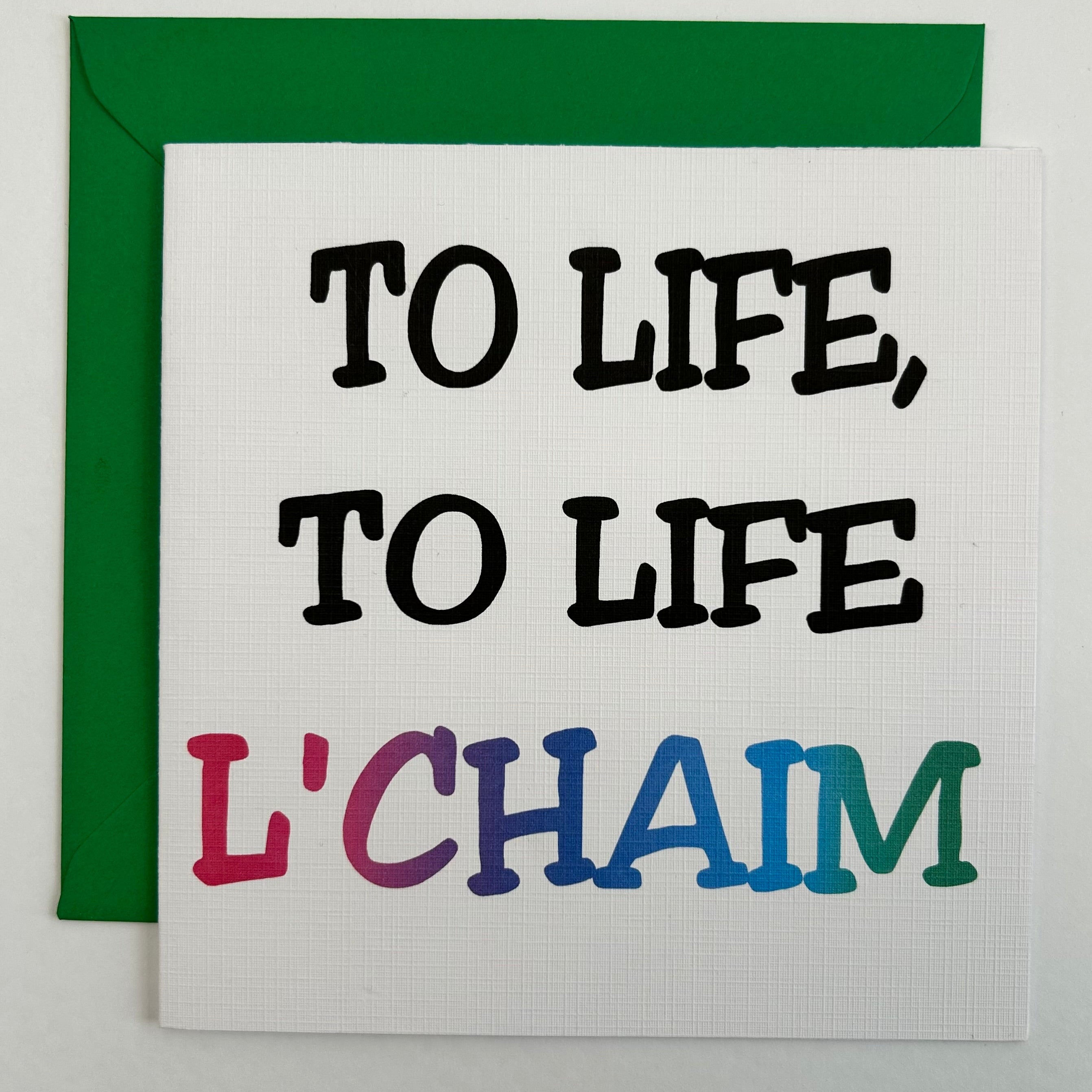 To life to life L'chaim