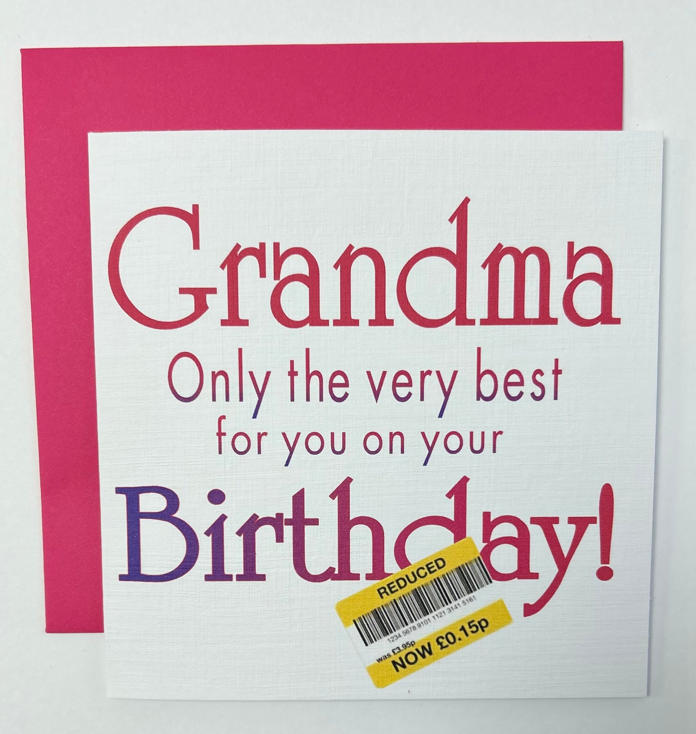 Only the best for you - reduced Birthday card